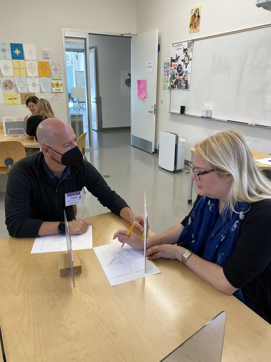 welch79's tweet photo. The morning was spent #learningbydoing by engaging in #empathy building activities, some playful #improv and #protoyping #nuevadti @toddw42 @nuevaschool @MVPSchool https://t.co/BhZRBkLNz3