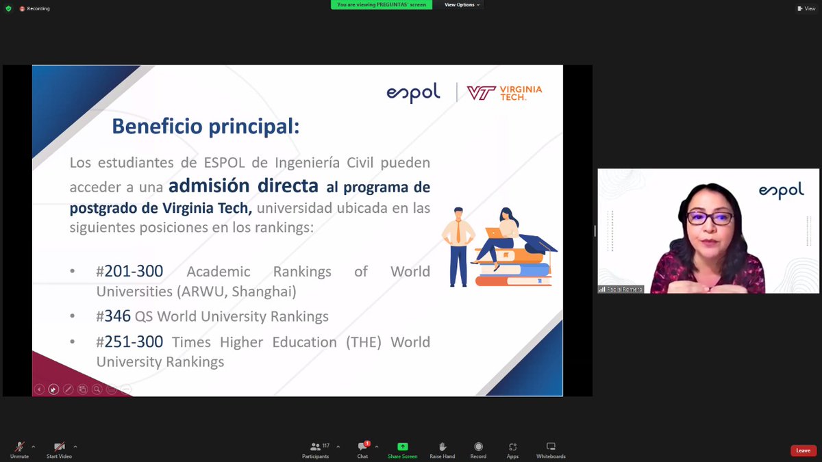 Nuevas oportunidades para nuestros estudiantes de Ingeniería Civil que tuvieron la charla informativa sobre los beneficios del programa colaborativo de Maestría con la Universidad <a href="/virginia_tech/">Virginia Tech</a>.
