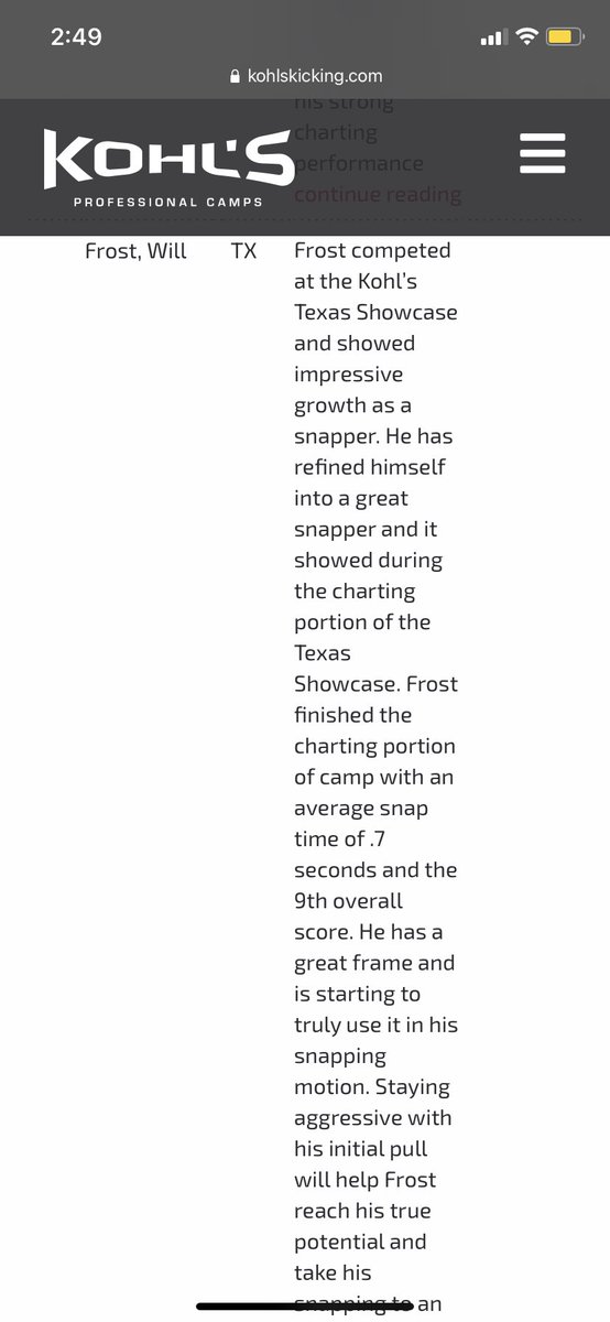 Thank you for the 4⭐️ rating <a href="/KohlsSnapping/">Kohl's Snapping Camps</a> !!!! <a href="/leopardfootball/">LOJO Football</a> <a href="/CoachLedford/">Ryan Ledford</a> <a href="/CoachVWill/">Coach Vince Williams</a>