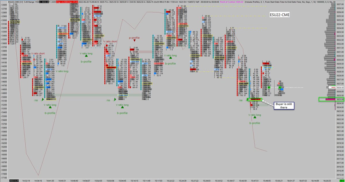 #ES_F Buyer is still there, defending 3825.00 >

#ES_F #AuctionTheory #MarketProfile #VolumeProfile #OrderFlow #FootPrint #SierraChart