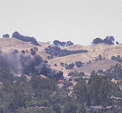 NCFB109's tweet photo. First photo: 2nd Alarm Shed Fire outside Winters
Second photo: Vegetation Fire in Wilton reported as “Fast moving grass fire on a slope with structures threatened”.
Additionally a Vegetation Fire in Davis with the first arriving unit reporting 200 acres. https://t.co/eyJvjb0UCL