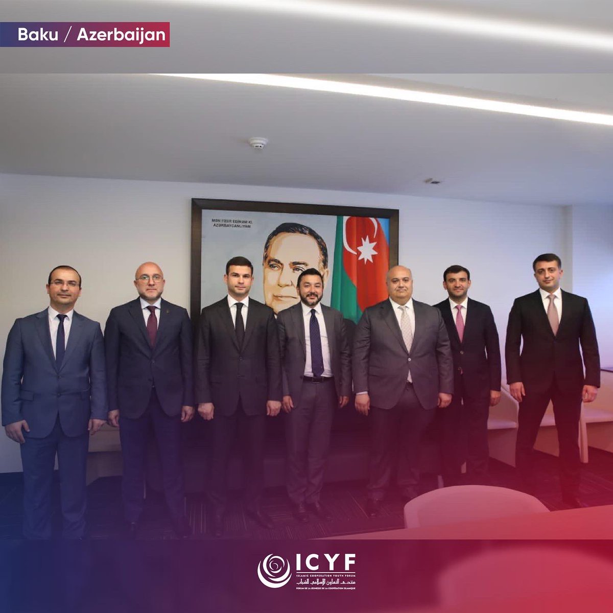 ICYF_Official's tweet photo. H.E. Taha Ayhan, the ICYF President together with H.E. Orkhan Mammadov, the Chairman of the #SMBDA have a meeting with H.E. Rovshan Allahverdiyev, the Chairman of the Board of Directors of #KapitalBank , https://t.co/4jeAqqsLqu