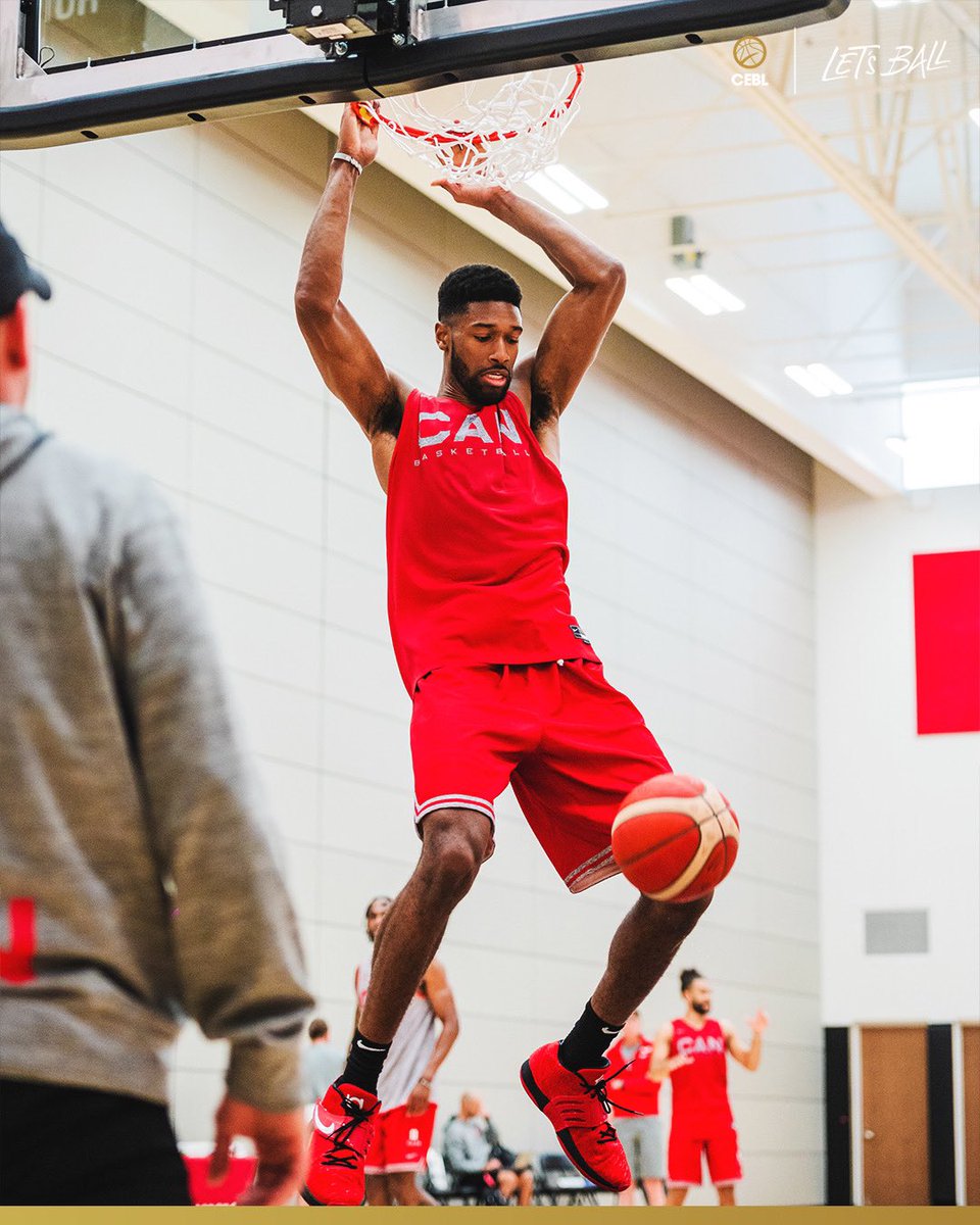CEBLeague's tweet photo. CEBL boys are getting ready to show out for the country 🙌🍁

See them and the @CanBball Senior Men face the Dominican Republic this Friday in the @FIBAWC Qualifiers. 

🔗 for tickets: https://t.co/sRhiN8FJJy

#WeAreTeamCanada https://t.co/fUGIGNXg5t