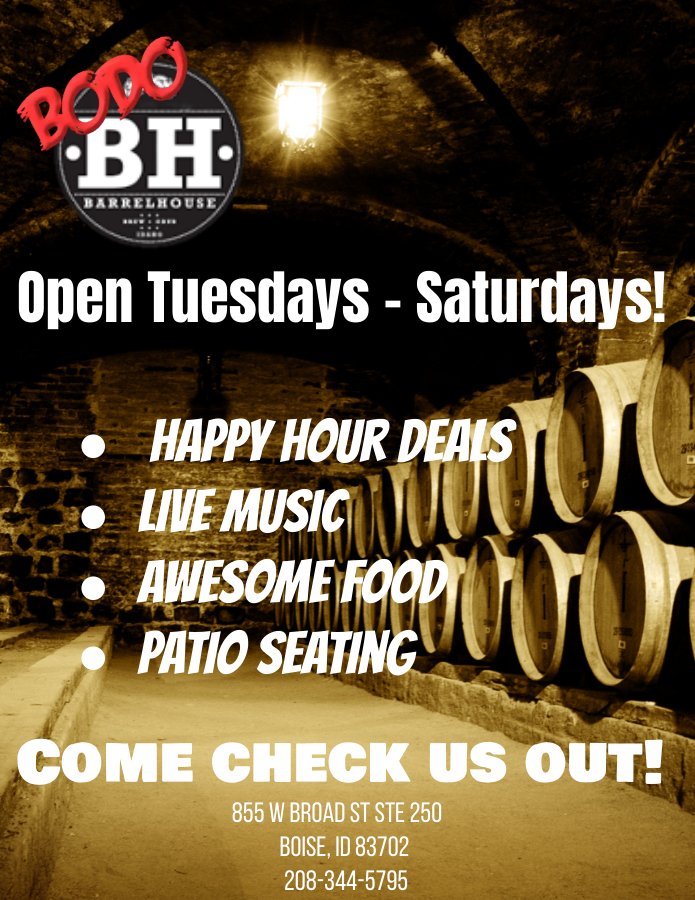 BarrelHouse5181's tweet photo. We're excited to introduce our 2nd Barrelhouse location downtown! https://t.co/QAIoKFGBci