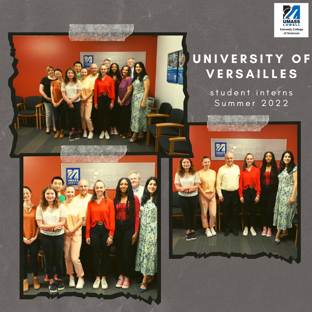 Kennedy College of Sciences at UMass Lowell (@kcsciences_uml) on Twitter photo Did you know that through our partnership with the University of Versailles in France, the #KCS is hosting four undergraduate students for a 10-week internship under the supervision of faculty members from #Biology and #Chemistry departments?
<a href="/RossLabUML/">Ross Lab</a> <a href="/snickclunk/">Teresa Lee</a> Did you know that through our partnership with the University of Versailles in France, the #KCS is hosting four undergraduate students for a 10-week internship under the supervision of faculty members from #Biology and #Chemistry departments?
<a href="/RossLabUML/">Ross Lab</a> <a href="/snickclunk/">Teresa Lee</a>