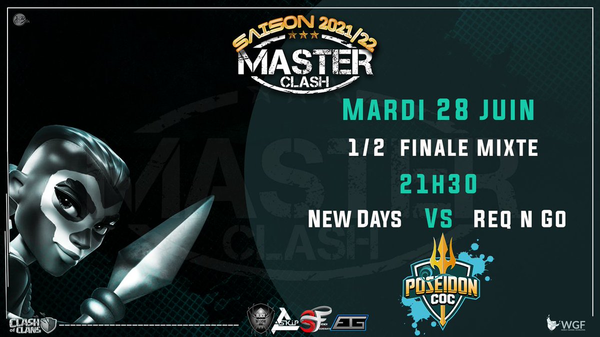 MasterClash (@masterclash_coc) on Twitter photo On se retrouve ce soir pour suivre les 1/2 finales Mixte du tournoi Master Clash
Indian Rampage vs LRV chez <a href="/barca_gaming/">Barça dan’s gaming</a>
twitch.tv/barcadans
New Day vs Req n Go chez <a href="/CocPoseidon/">Poseidon COC</a>
twitch.tv/poseidon_coc
N'hésitez pas à venir les soutenir en live On se retrouve ce soir pour suivre les 1/2 finales Mixte du tournoi Master Clash
Indian Rampage vs LRV chez <a href="/barca_gaming/">Barça dan’s gaming</a>
twitch.tv/barcadans
New Day vs Req n Go chez <a href="/CocPoseidon/">Poseidon COC</a>
twitch.tv/poseidon_coc
N'hésitez pas à venir les soutenir en live