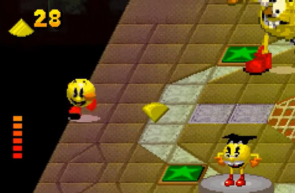 Unlike the Playstation original, Pac-Man World for the Game Boy Advance allows you to face Toc-Man without rescuing anyone. To complement this change, the only characters that will refill your health during the battle are the ones the player did rescue.