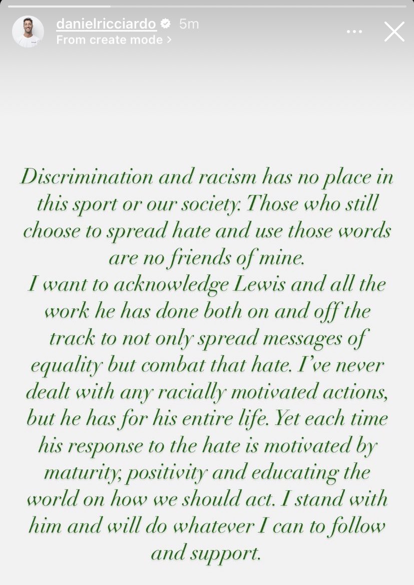 Fair play Daniel Ricciardo. Kinda unexpected, but thank you so much🧡