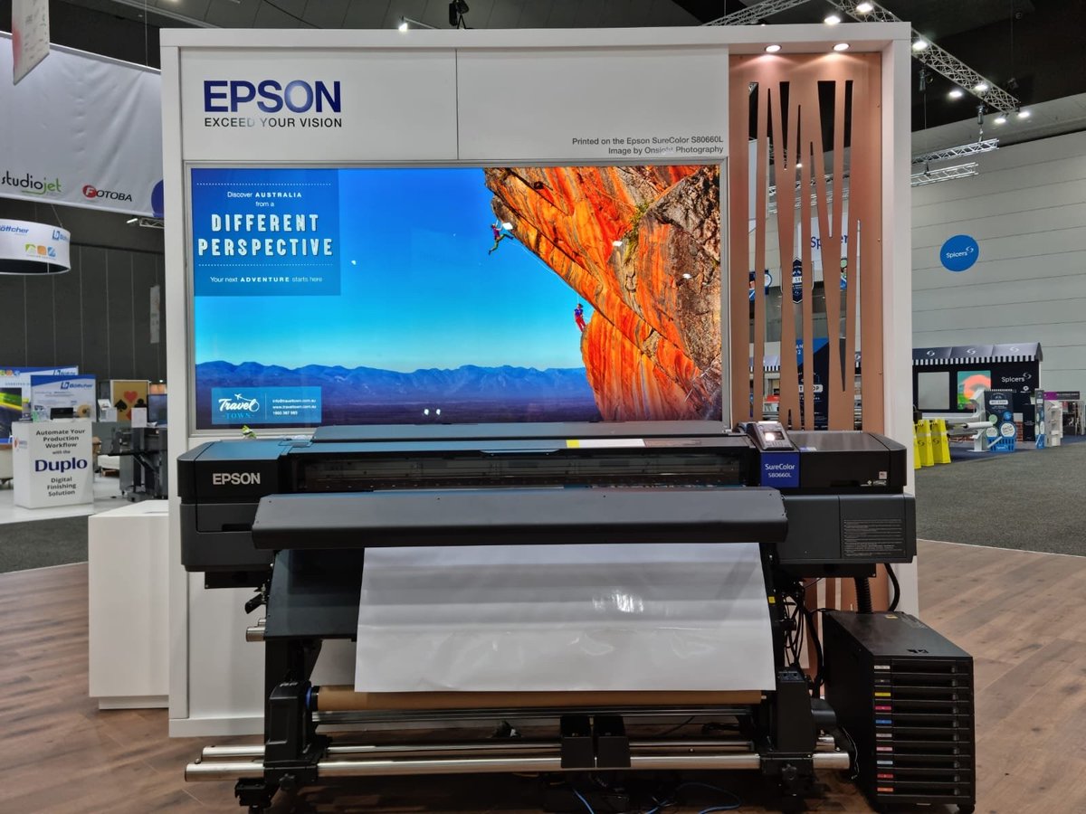 EpsonAust's tweet photo. Take a behind the scenes look at this year’s PacPrint stand G20!
We're looking forward to demonstrating our latest and biggest product offer ever from signage, fabric, photo and label printing solutions. We've got you covered!
#epson #epsonaustralia #PacPrint https://t.co/DiuO5AKALY