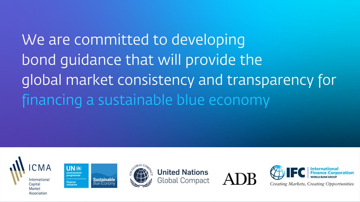 PRESS RELEASE: IFC, @ADB_HQ, @UNEP_FI, @globalcompact, & @ICMAgroup announce commitment to provide new global guidance for bonds financing #blueeconomy at #UNOceanConference. wrld.bg/GUII30sn1AV #IFCbluefinance