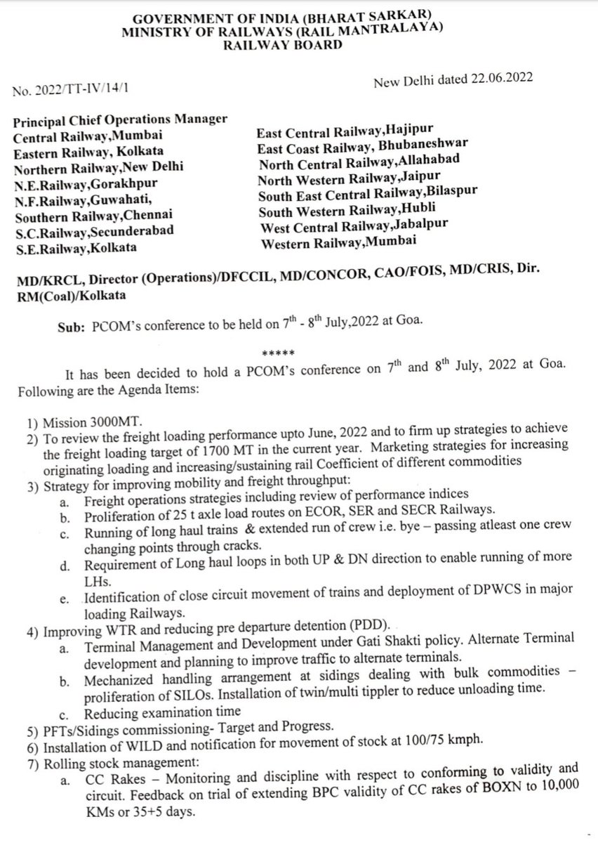 Railwhispers's tweet image. #PCOM&apos;s conference 2b held on 7-8 July&apos;22 at Goa
Why not this can be done on Video, sitting in their HQs?
Why are there huge expenses on TA/DA etc?
Unnecessary expenses to plz #MOBD?
Whereas concessions aren&apos;t restored due to fin.crisis!
Then,why 5star culture in the conferences?