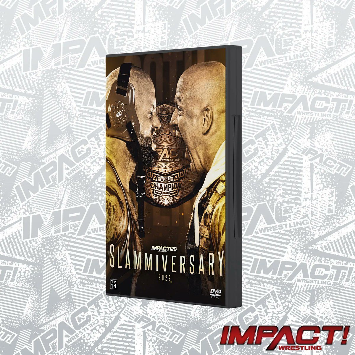 ThisIsTNA's tweet photo. Celebrate 20 years of IMPACT Wrestling with this DVD release of IMPACT's biggest event of the summer, #Slammiversary 2022!
Pre-Order HERE: https://t.co/ktvp6RseZq
#ShopIMPACT https://t.co/RsTtRXRYAP