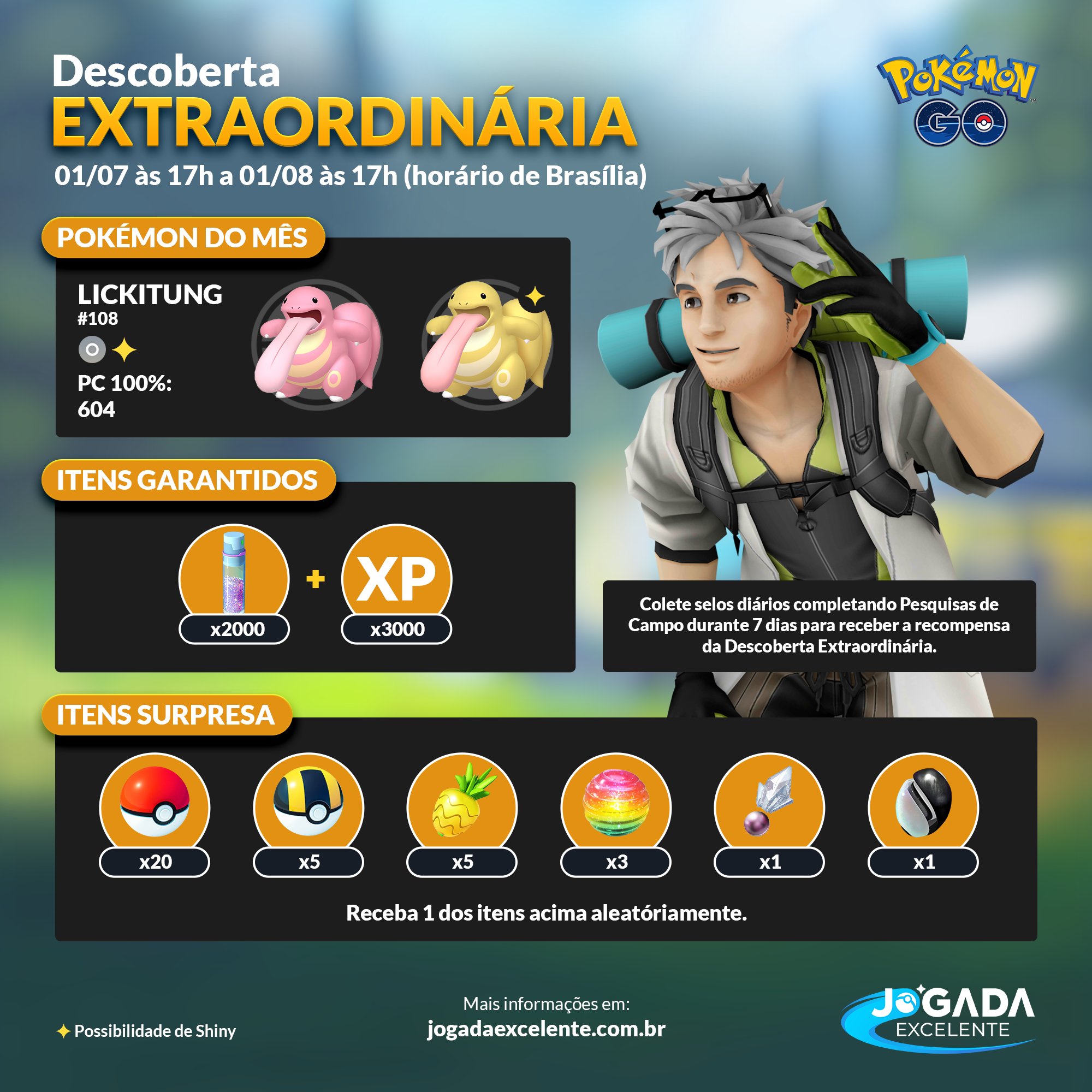 Tarefas e recompensas das pesquisas de janeiro de 2022 em Pokémon