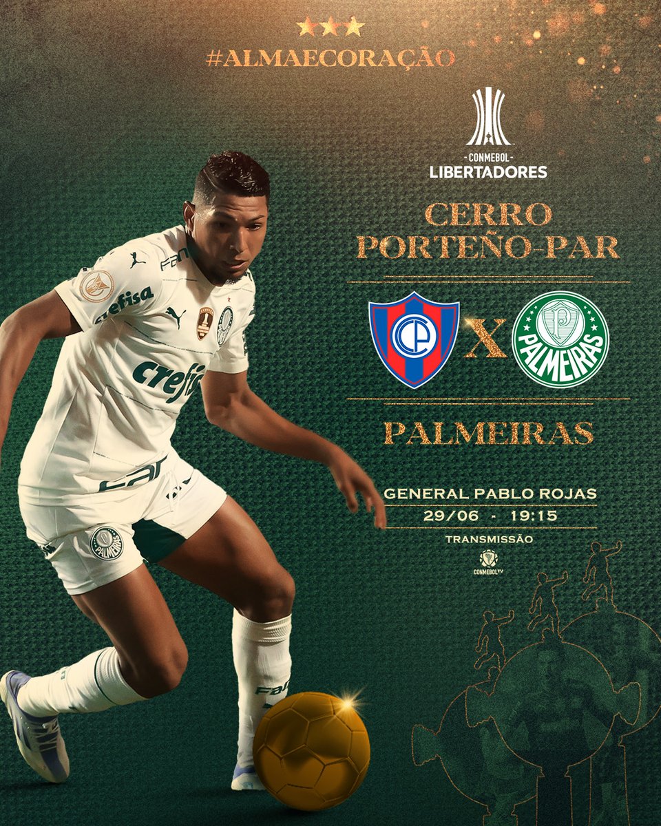 NOITE DE COPA, #DIADEPALMEIRAS! DE ALMA E CORAÇÃO, NOSSA CAMINHADA NO MATA-MATA DA #LIBERTADORES COMEÇA HOJE! VAMOS! 💚🤍

#AvantiPalestra #CCPxPAL
#AlmaECoração