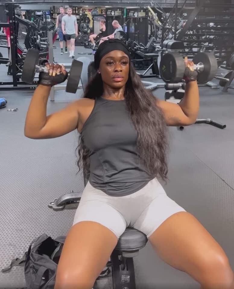 Nourishmentcom1's tweet photo. BBNaija Star, Uriel Oputa, I’m a work out to Get That Perfect Body. 🔥🔥 #BBNaija #comedy #Trending #aycomedy #Celebrityclicks https://t.co/S6iC7zeQ0p