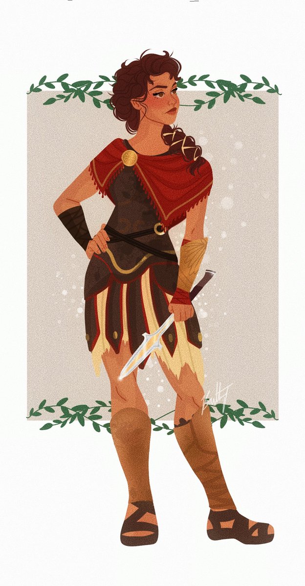 I finished drawing KASSANDRA, my favourite character from AC: Odyssey.🌿