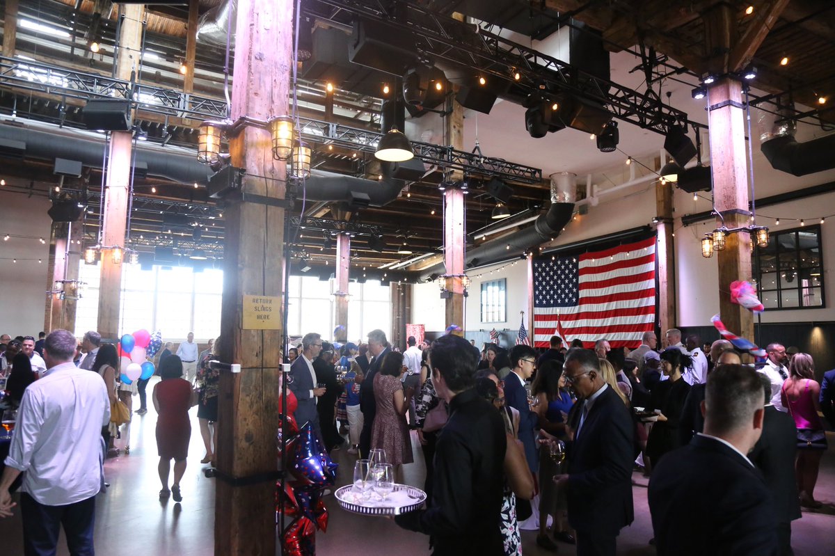 From all of us at AmCham Canada, Happy #4thOfJuly! We had a great time celebrating the 246th anniversary of the U.S. Independence Day with partners and friends. Thank you CG Susan Crystal and the team at <a href="/usconstoronto/">US Consulate Toronto 🇺🇸🇨🇦</a> for hosting us!              #amcham #July4thToronto