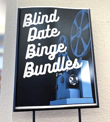 LVCCLD's tweet photo. Feeling adventurous? Check out one of our Blind Date Binge Bundles available now at #LaughlinLibrary where the DVD titles will be a surprise! Enjoy bundles like romantic comedies, need a laugh, feeling brave, and more! Call 702.507.4060 for details. https://t.co/POC4jXf1at https://t.co/6uTpduqww0