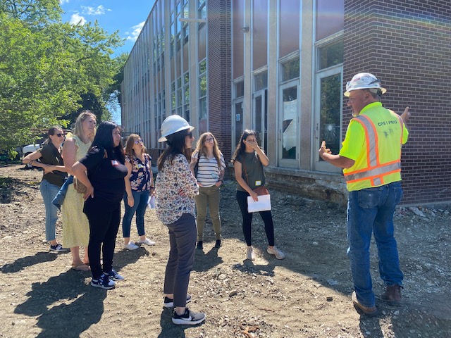 Catalpa_ECC's tweet image. Our founding staff toured the Cornelius construction site yesterday.  The archways, natural light, and vaulted ceilings inspired our team of educators. We have so many ideas brewing for our littles! #ChicagoEarlyLearning