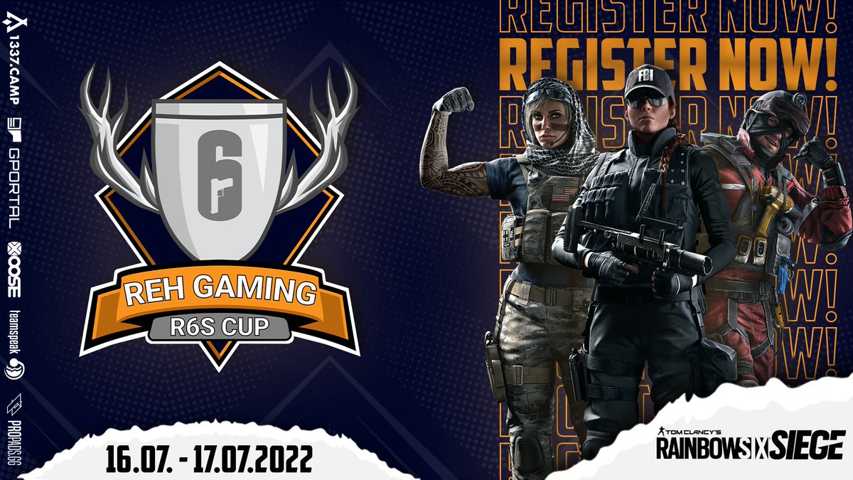 REHGaming's tweet photo. Unser R6 Cup findet vom 16.06 bis zum 17.06 mittlerweile zum 6. Mal statt.

🏆 REHcup 6
🕹️ Rainbow Six Siege
💸 150€ Preispool
📆 Sa, 16.07 - So, 17.07

📝 Anmeldung und weitere Informationen zum Cup findest du hier: https://t.co/jHdvMMK2a9 https://t.co/3P3VsMDIml