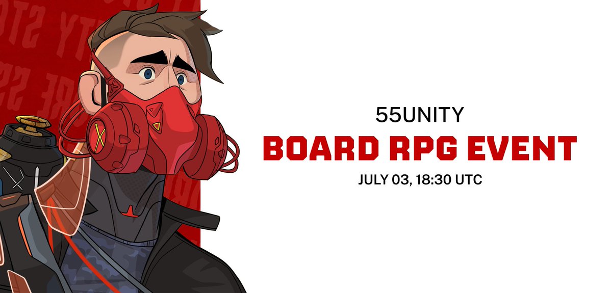 55unity's tweet image. BOARD RPG EVENT 🔥

Hey Survivors! Next Sunday we are going to host a Board RPG Event.

All you have to do to participate is fill out the form in our discord announcement! Let's have some fun! 👊