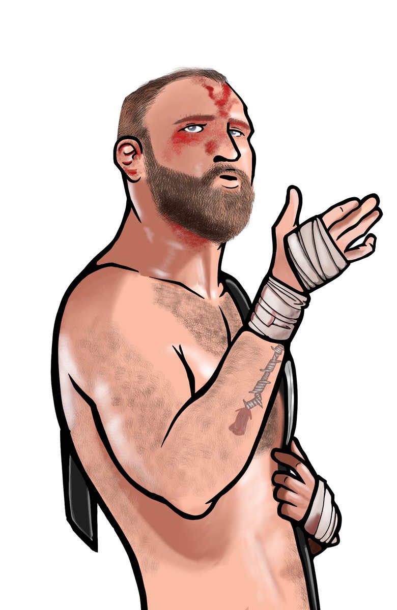 illizstrations's tweet photo. our AEW interim world champ Jon Moxley😌😊😊 #AEWxNJPW #AEWForbiddenDoor https://t.co/vfkR5hXeFM