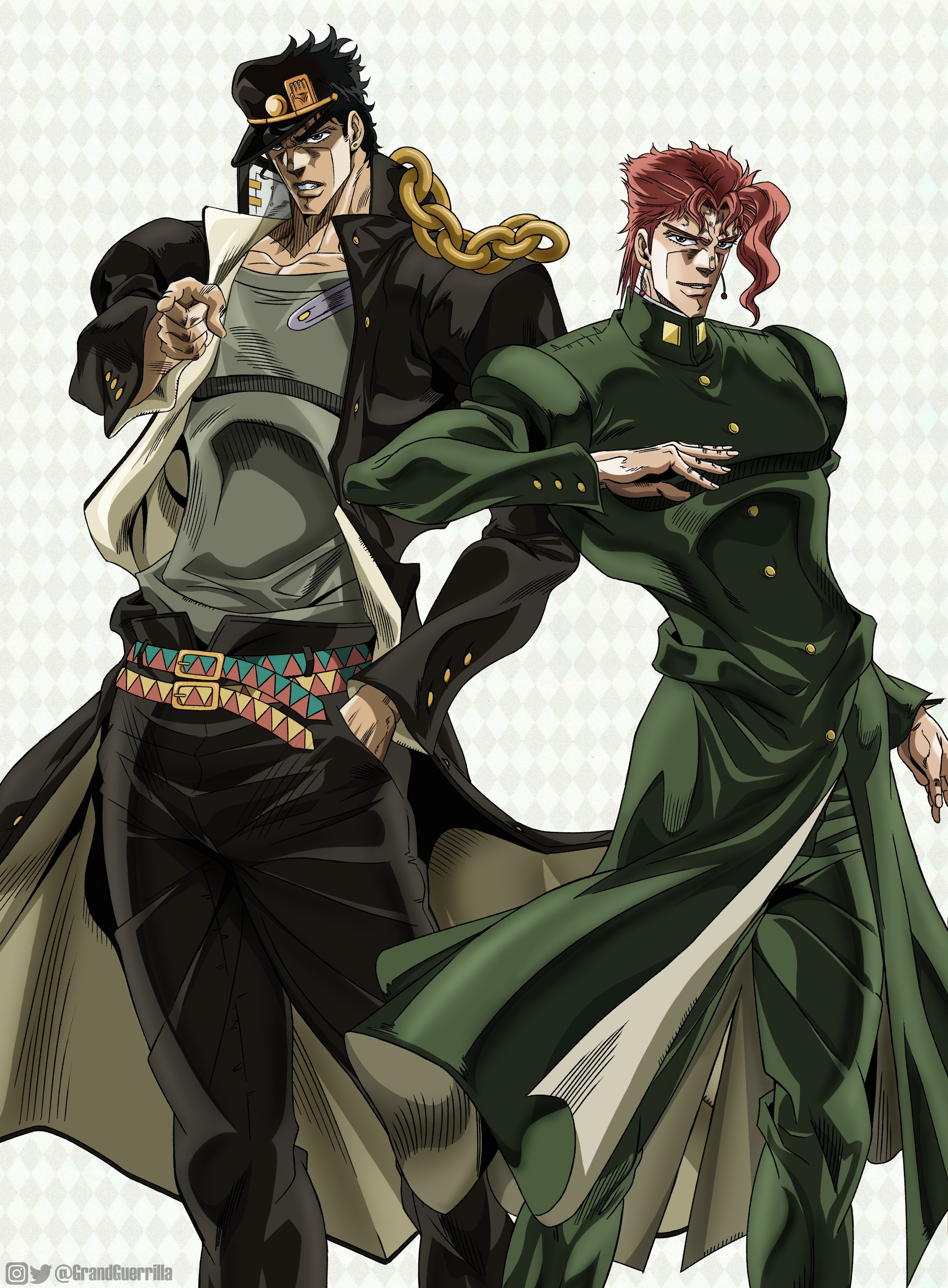 Powerful. Large. Deep., TV anime-style Jotaro Kujo and Kakyoin Noriaki