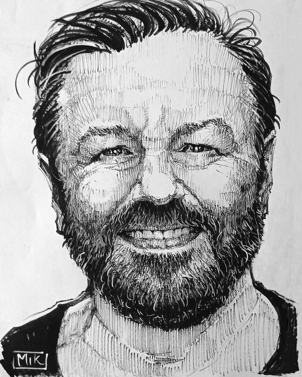 MIKashyap's tweet photo. Ricky Gervais

@rickygervais  #comedy #actor #british #writer #director #afterlife #standupcomedy #standup #SuperNature #penandink #humanity #artist #art #illustration #portrait #bnw #sketch #drawing #fanart #traditionalart https://t.co/ltKhMWE8pY