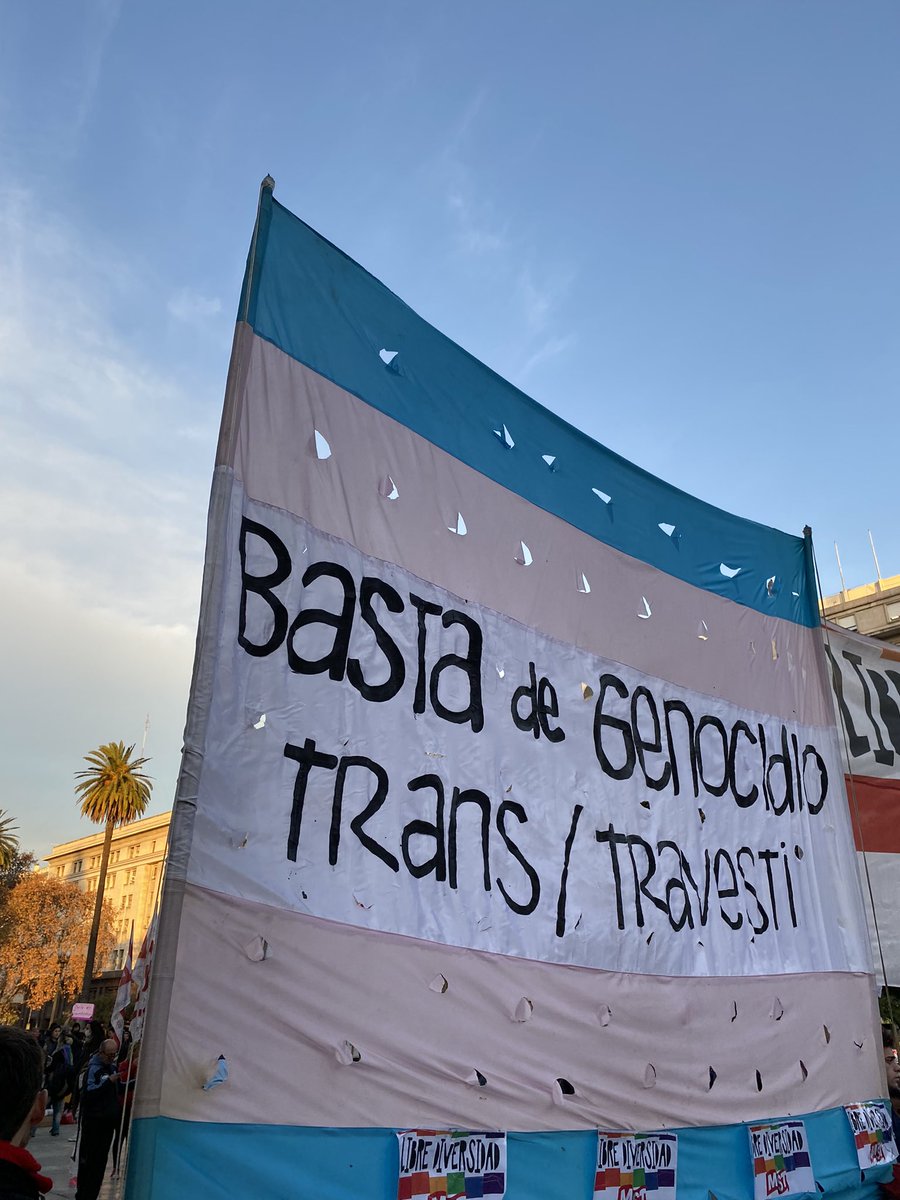 PresentesLatam's tweet image. 🇦🇷 En el Día del #Orgullo , estamos en Plaza de Mayo, donde en un rato empieza la Marcha plurinacional antirracista #BastadeTravesticidios, Transfemicidios y Transhomicidios.