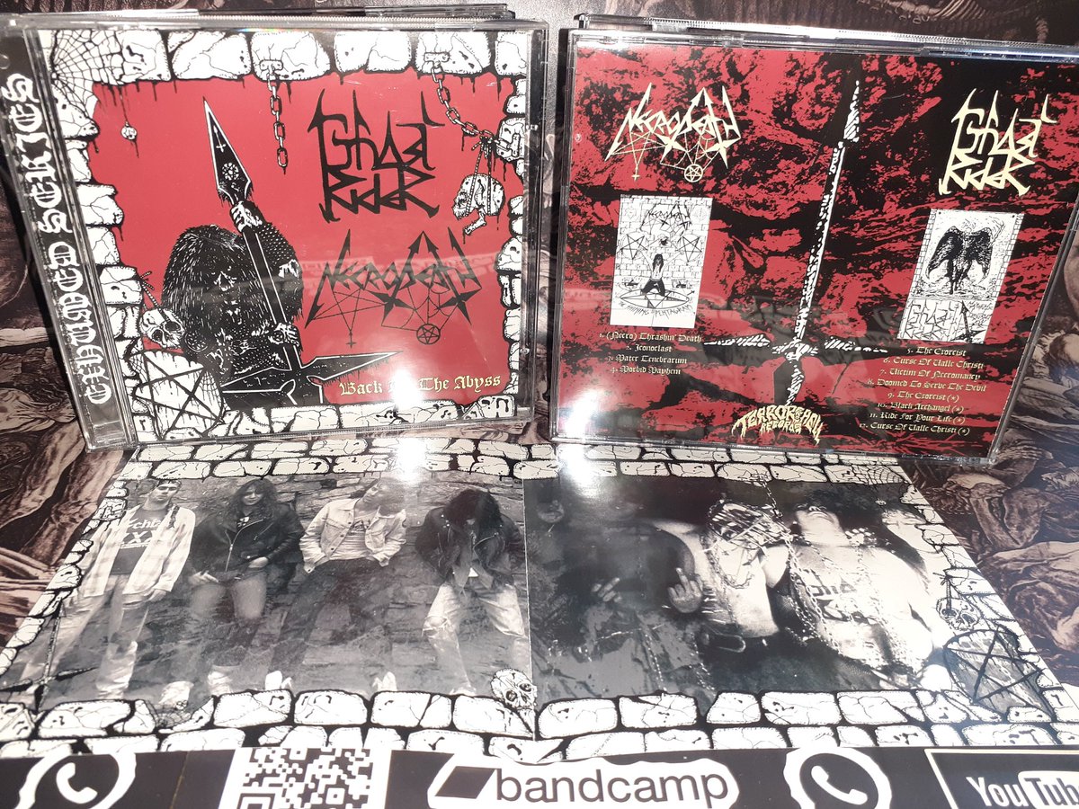 Bandas: Necrodeath (Itália) / Ghostrider (Itália)
Álbum: Back to the Abyss
Formato: CD Split
Valor: 60,00 R$ + Frete

#necrodeath #ghostrider #italiametal #thrashmetal #vdmorte #blackthrashmetal #brazilianlabel #undergroundlabel #vozdamortedistro #terrorfromhellrecords