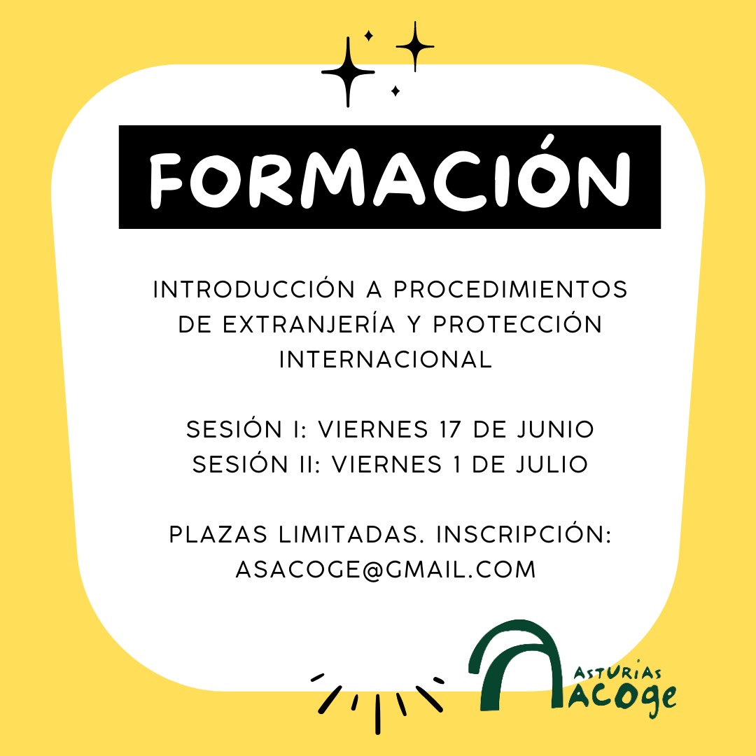 Este viernes 1 de julio tenemos la segunda sesión de formación en extranjería. El horario será de 16.30 a 19.00 horas para poder llegar a tiempo a la concentración contra la masacre de Melilla.
Aún quedan plazas! Gracias!