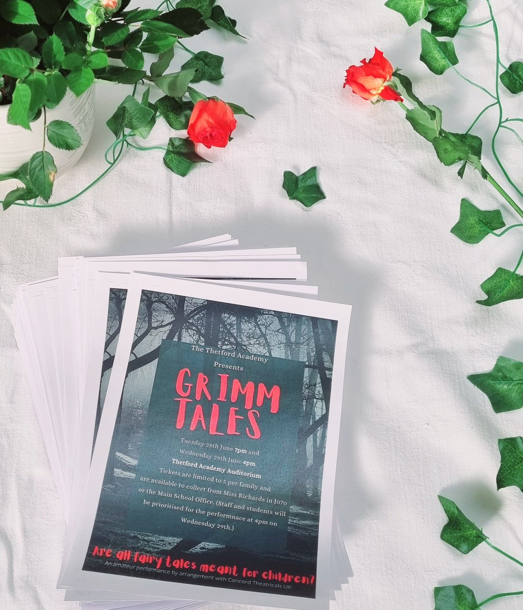 'Grimm Tales' at Thetford Academy.
Congratulations to all the students who performed and all those that supported as crew👏From Yr7 to Sixth Form. Thank you to the staff team 👏 for helping to create what our students want to be a part of🎭💃🎶#PArts is back!🙂