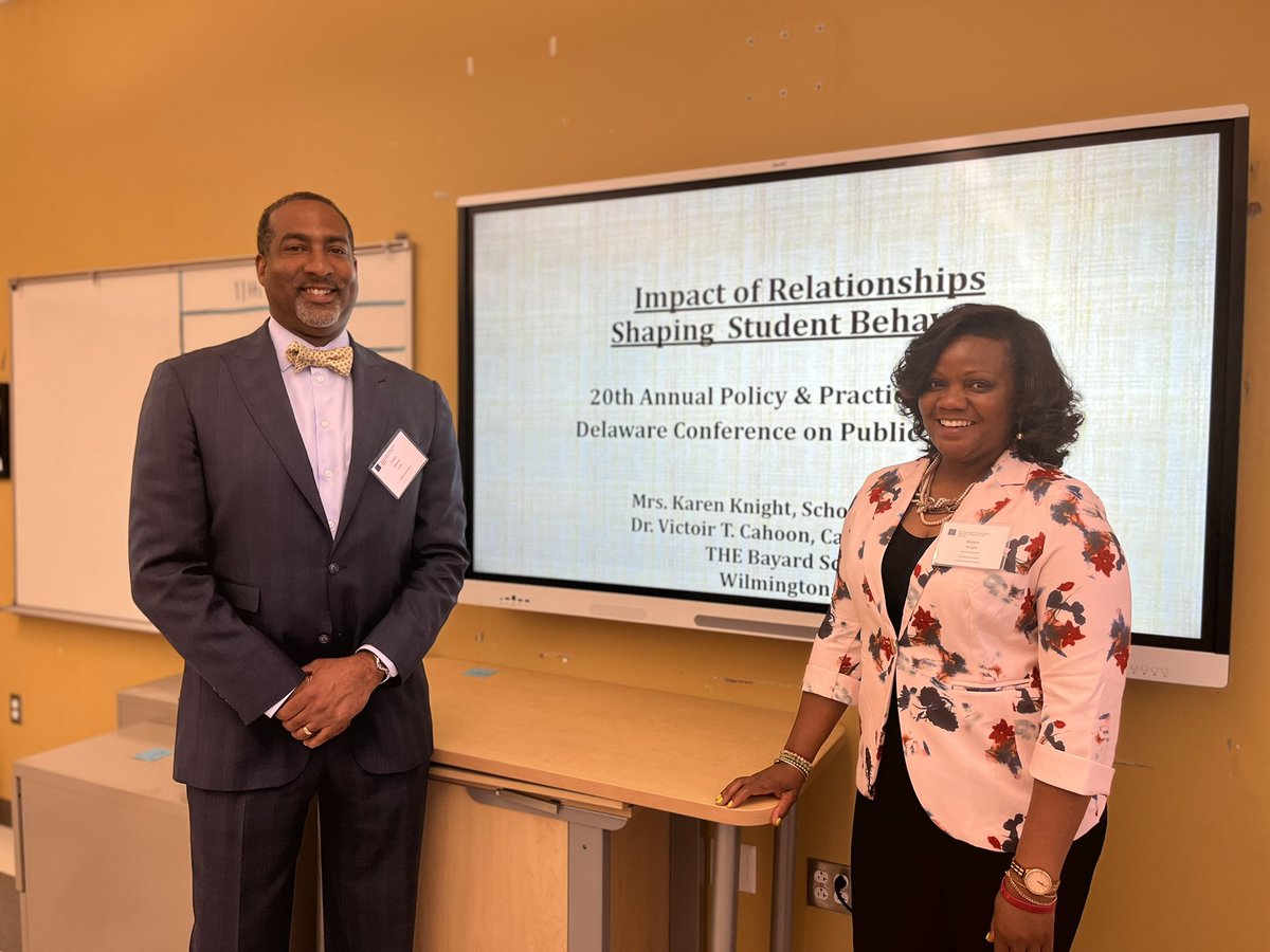 KrysGreenfield's tweet photo. @ChristinaK12 Bayard team presented today at the Policy and Practice Institute at Dover HS.  The "Impact of Building Relationships on Student Behaviors" was awesome, all with DATA to support the amazing work they've done.  It was a great day of learning! @BayardSchool #leadsDE https://t.co/CH5QLLnBLx