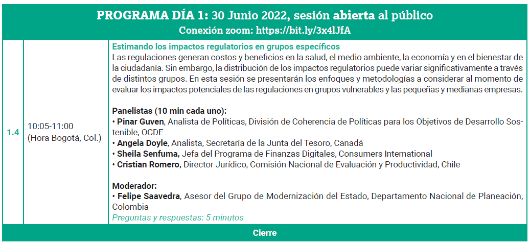 🚀En imágenes la Agenda del Encuentro Virtual de la Red Iberoamericana y del Caribe de #MejoraRegulatoria 

➡️Innovación regulatoria
➡️Lecciones y desafíos de #MejoraRegulatoria en #LAC 
➡️Impactos de regulaciones en grupos específicos🤓

Registro en: bit.ly/3x4lJfA