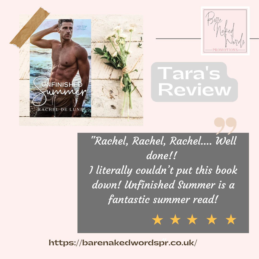 **LIVE NOW**

Unfinished Summer by Rachel De Lune

Buy Now! mybook.to/Unfinishedsumm…

Full review available on the blog barenakedwordspr.co.uk/release-tour-u…

#SecondChanceRomance #SmallTownBeachRomance, #FirstLove