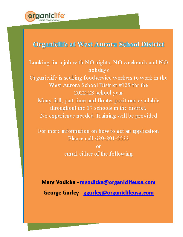 West Aurora School District 129 on Twitter is hiring in