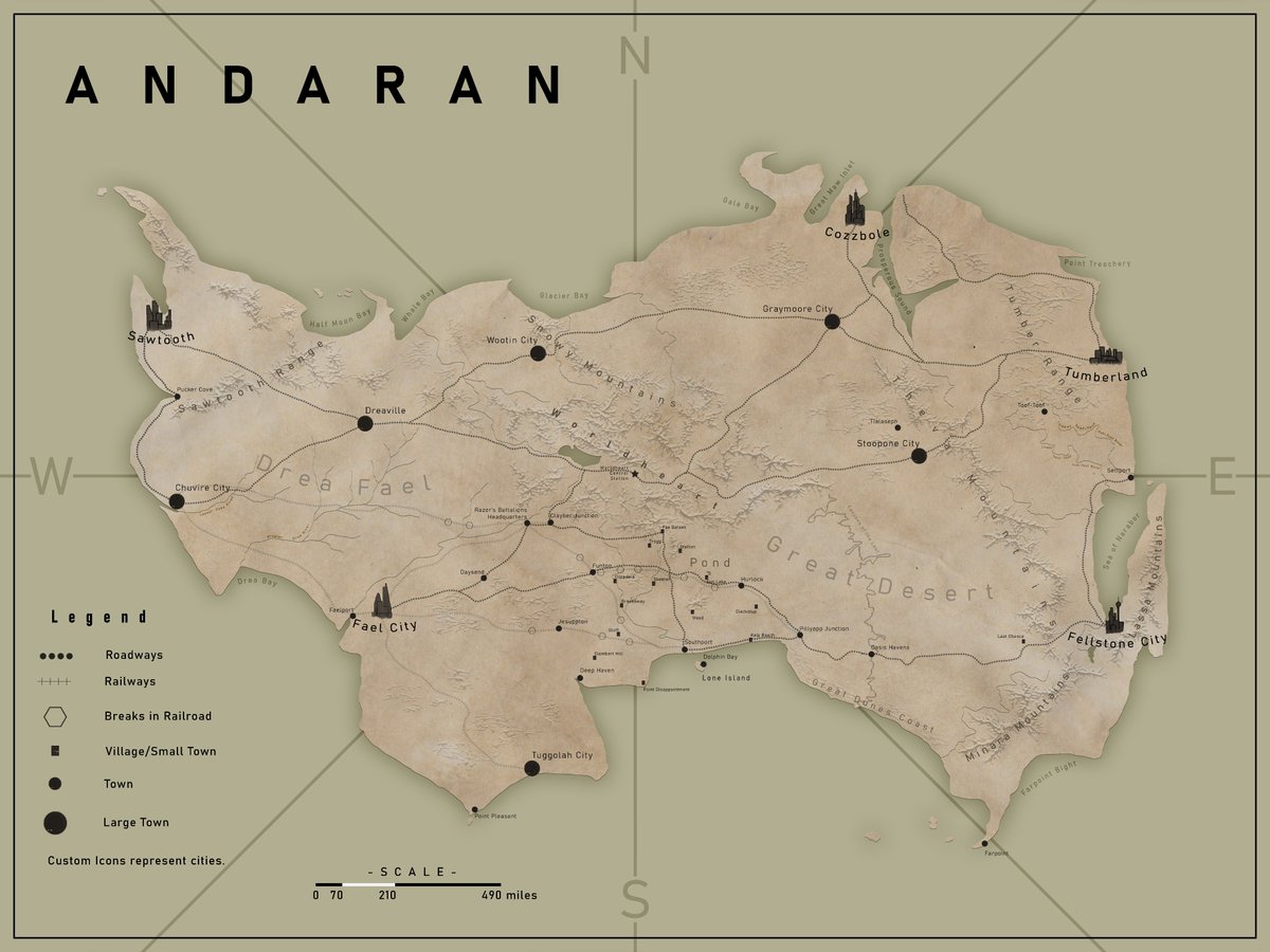 Howdy! A fun project I got to work on, bringing back to life a 20 year old map for an author. This is likely not it's 'final form', be on the lookout for the WORLDHEART EPIC. Enjoy! #cartography #map #maps #mapart #worldbuilding #writing #fantasy #fantasyworld #creativewriting