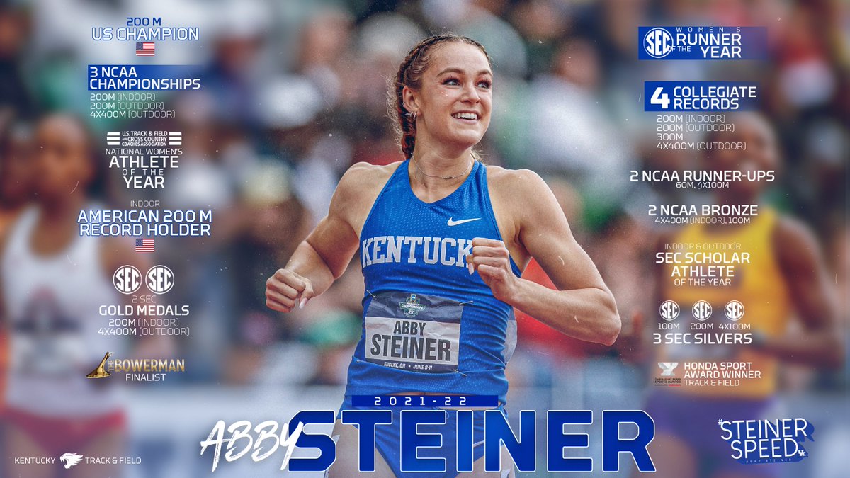 In case you need a reminder of why you should vote for <a href="/abbysteiner1/">Abby Steiner</a> for <a href="/thebowerman/">The Bowerman</a>, click the link below! ⬇️

🔗ukathletics.com/steinerspeed

#UKTF x #SteinerSpeed 🐐