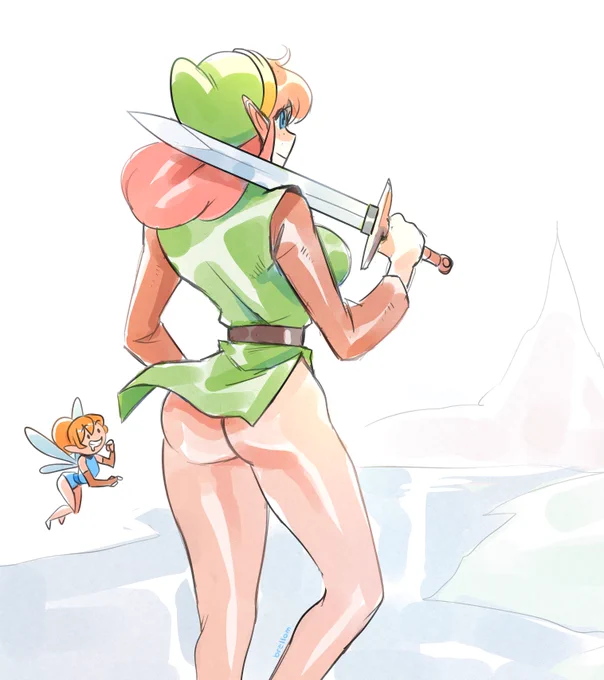 old female link doodles 