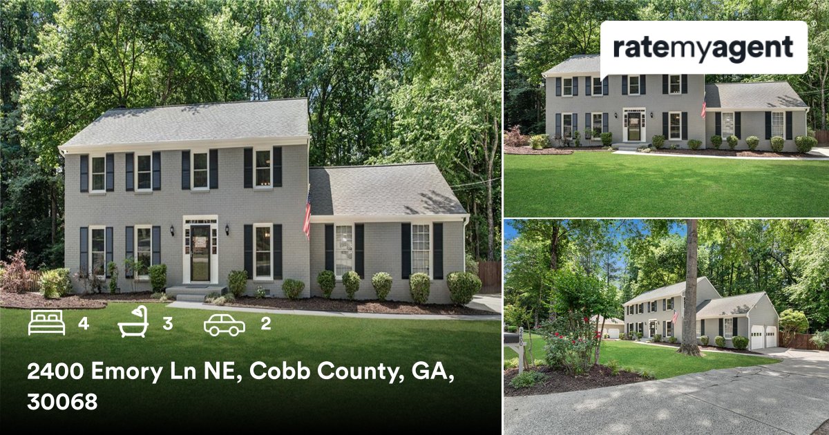 4 🛌 3 🛀 2 🚘
📍 2400 Emory Ln NE, Cobb County, GA, 30068

My latest sale on #RateMyAgent
rma.reviews/7TSFscNgRFf1