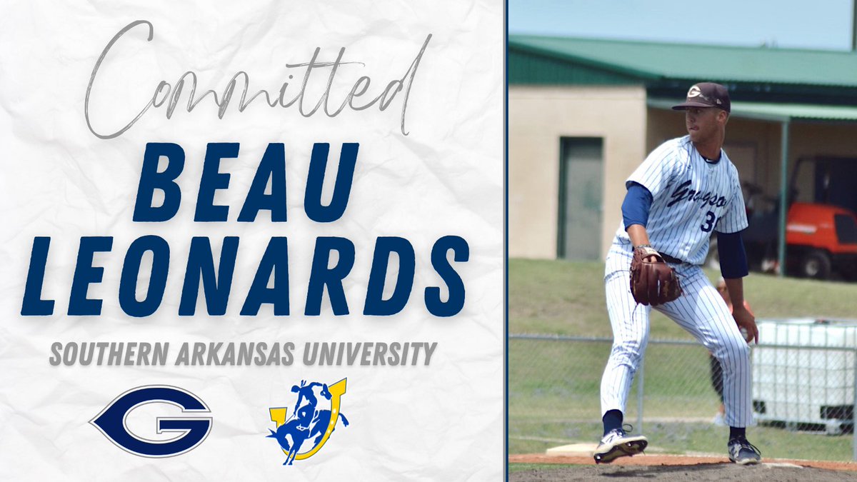 Grayson Baseball (@graysonbaseball) on Twitter photo Congratulations to Beau Leonards (<a href="/jwleonards/">Beau Leonards</a>) on his commitment to play baseball at Southern Arkansas! #GraysonWay
<a href="/GraysonBaseball/">Grayson Baseball</a> ➡️ <a href="/SAUBaseball/">Mulerider Baseball</a> Congratulations to Beau Leonards (<a href="/jwleonards/">Beau Leonards</a>) on his commitment to play baseball at Southern Arkansas! #GraysonWay
<a href="/GraysonBaseball/">Grayson Baseball</a> ➡️ <a href="/SAUBaseball/">Mulerider Baseball</a>