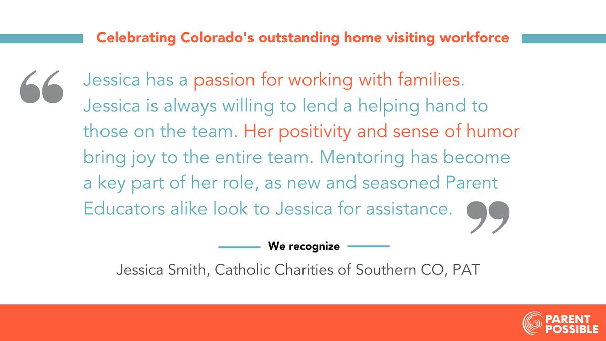 Parent Possible (@parent_possible) on Twitter photo Join us in celebrating Jessica Smith, one of the many incredible people at the heart of Colorado's home visiting workforce. <a href="/NatlPAT/">Parents as TeachersĀ®</a> <a href="/ChieftainNews/">The Pueblo Chieftain</a> <a href="/SoCoCharities/">Catholic Charities of Southern Colorado</a> Join us in celebrating Jessica Smith, one of the many incredible people at the heart of Colorado's home visiting workforce. <a href="/NatlPAT/">Parents as TeachersĀ®</a> <a href="/ChieftainNews/">The Pueblo Chieftain</a> <a href="/SoCoCharities/">Catholic Charities of Southern Colorado</a>