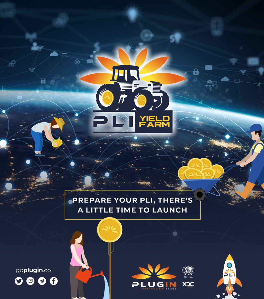 GoPlugin's tweet image. Dear Members,
#PLIYieldFarming launch date will be announced soon.
Happy staking!
#XDCNetwork
#DecentralizedOracle
#Plugin
#PluginWFN
#FlyOutOfTheBox