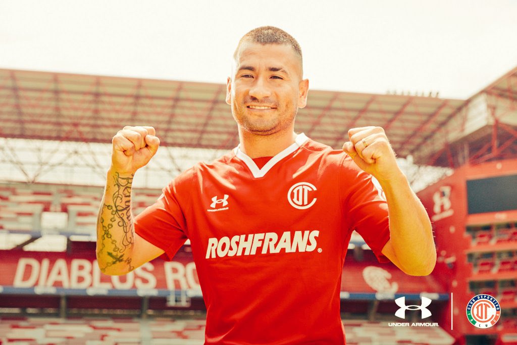 Toluca Diablos Rojos Chorizeros Men's Home 2017 Soccer Jersey Made in Mexico 