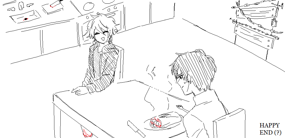akurovin's tweet photo. #ZENO
(sin A-B ending)
i had written dialogue but i didn't know where to put it, apologies https://t.co/G262jRuMkg