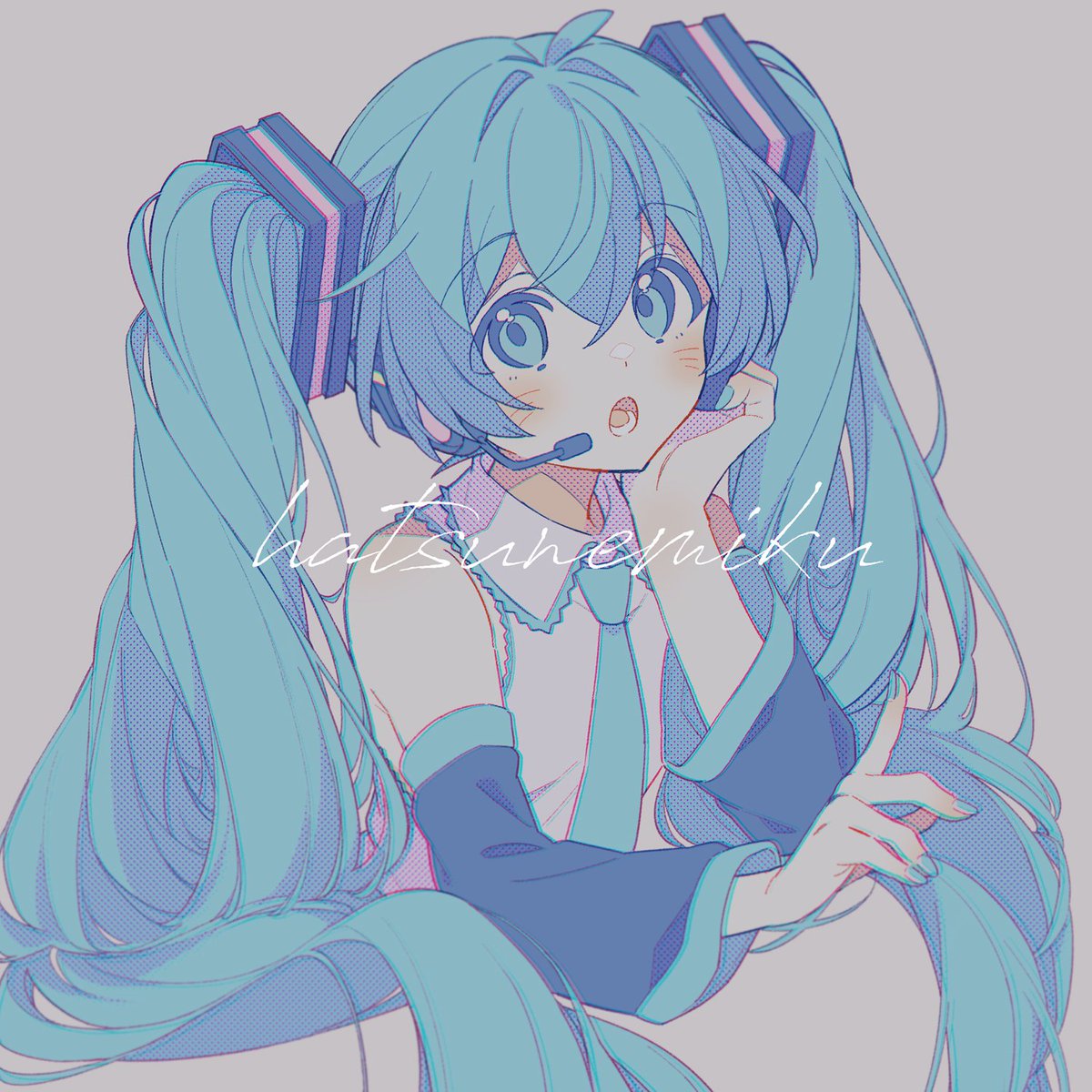 hatsune miku 1girl solo twintails long hair hair ornament aqua hair ahoge  illustration images