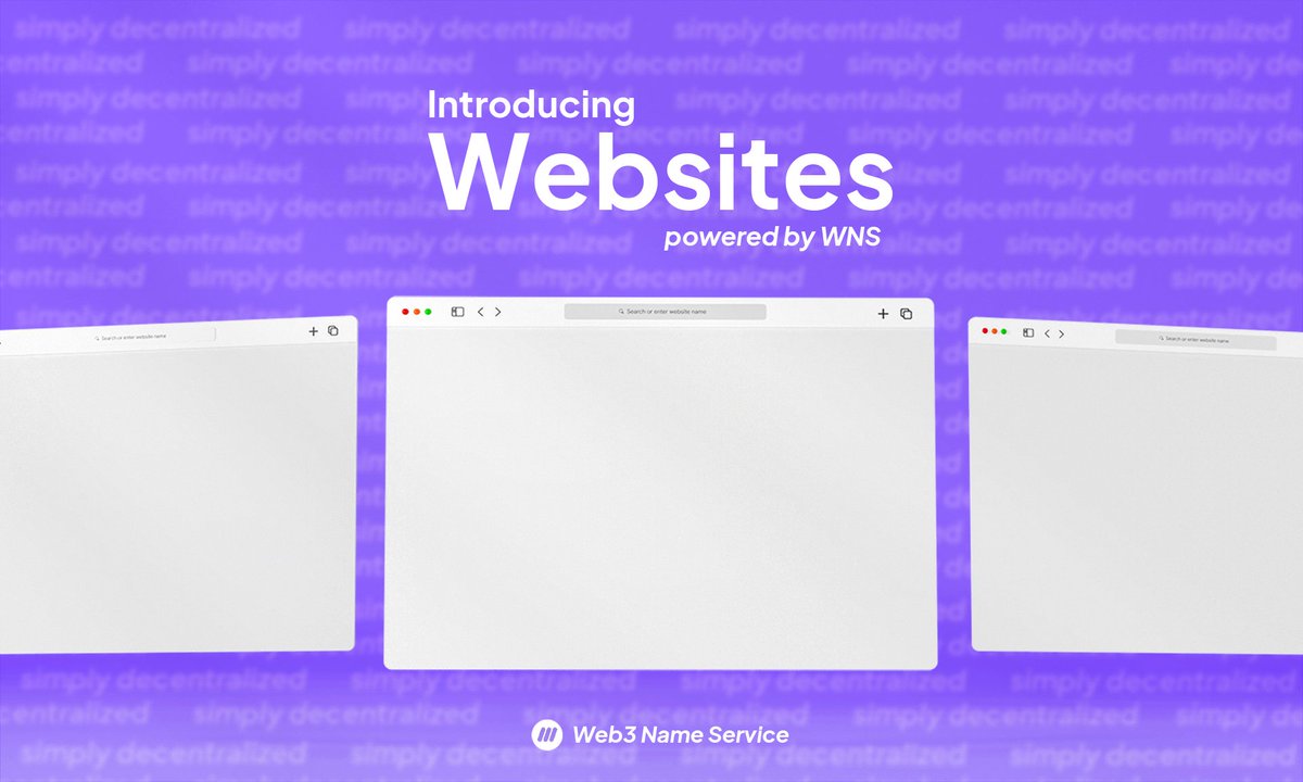 wnsdomains's tweet photo. Introducing Websites (powered by WNS)
Build powerful websites using popular Javascript frameworks, upload on IPFS and link your WNS domain to your website in a matter of seconds. 

Checkout: https://t.co/YzdUSmgho2 or https://t.co/AHa608kQKK https://t.co/oF8ceyvFjU