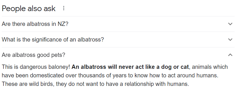 googling "albatross"