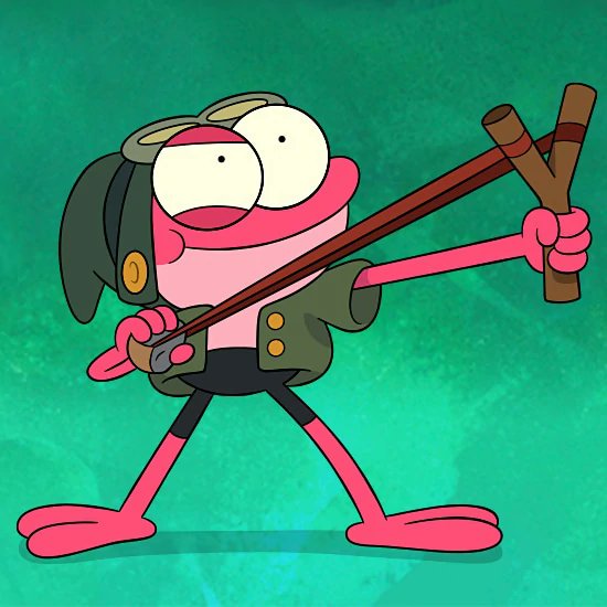 WaterCharaDaily's tweet photo. Today's water-themed character is 
Sprig Plantar in Amphibia! He is a frog. https://t.co/8JsCtNoYyV
