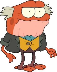Today's water-themed character is 
Hop Pop Plantar in Amphibia! He is a frog and father of Polly and Sprig, and adopted grandfather of Anne Boonchuy.